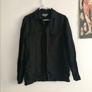 Jcrew Wallace and Barnes  linen shirt in black